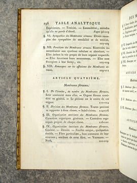 TRAITE DES MEMBRANES EN GENERAL, ET DE DIVERSES MEMBRANES EN PARTICULIER, PAR XAV. BICHAT, DES SOCIETES DE MEDECINE, MEDICALE ET PHILOMATIQUE DE ...