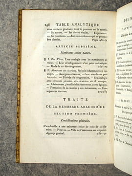 TRAITE DES MEMBRANES EN GENERAL, ET DE DIVERSES MEMBRANES EN PARTICULIER, PAR XAV. BICHAT, DES SOCIETES DE MEDECINE, MEDICALE ET PHILOMATIQUE DE ...