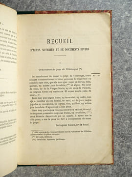 RECUEIL D’ACTES NOTARIES ET DE DOCUMENTS DIVERS POUR SERVIR A L’HISTOIRE DU PAYS CASTRAIS, PENDANT LES XVI° ET XVII° SIECLES. ACCOMPAGNE ...