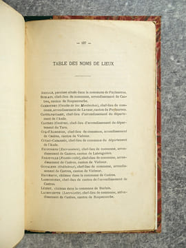 RECUEIL D’ACTES NOTARIES ET DE DOCUMENTS DIVERS POUR SERVIR A L’HISTOIRE DU PAYS CASTRAIS, PENDANT LES XVI° ET XVII° SIECLES. ACCOMPAGNE ...