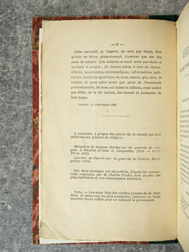 RECUEIL D’ACTES NOTARIES ET DE DOCUMENTS DIVERS POUR SERVIR A L’HISTOIRE DU PAYS CASTRAIS, PENDANT LES XVI° ET XVII° SIECLES. ACCOMPAGNE ...