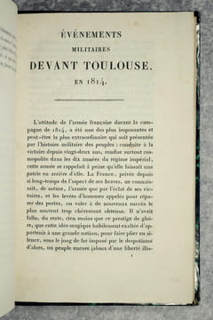 EVENEMENTS MILITAIRES DEVANT TOULOUSE EN 1814. PAR EDOUARD LAPENE, CAPITAINE AU CORPS ROYAL DE L'ARTILLERIE, CHEVALIER DE LA LEGION D'HONNEUR, ANCIEN ...