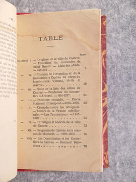 ANNALES DE LA VILLE DE CASTRES. DEPUIS LES ORIGINES JUSQU’A LA REUNION DU COMTE DE CASTRES AU DOMAINE DE LA COURONNE. 647-1519. . BARBAZA LOUIS. ...
