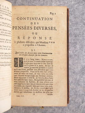 PENSEES DIVERSES, ECRITES A UN DOCTEUR DE SORBONNE, A L’OCCASION DE LA COMETE QUI PARUT AU MOIS DE DECEMBRE 1680. QUATRIEME EDITION. . BAYLE PIERRE ...
