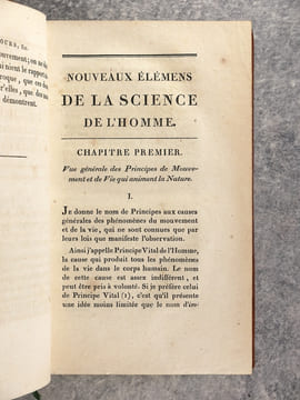 NOUVEAUX ELEMENS DE LA SCIENCE DE L'HOMME, PAR P. J. BARTHEZ, MEDECIN DE SA MAJESTE L’EMPEREUR ET ROI; CI-DEVANT CHANCELIER DE L’UNIVERSITE DE ...