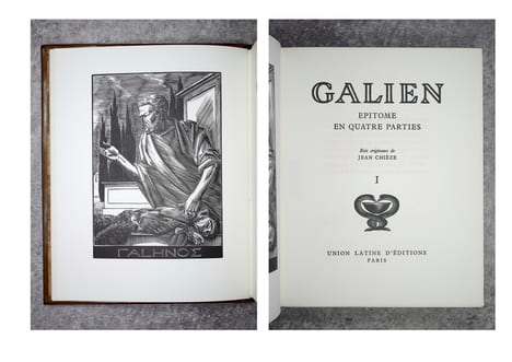 EPITOME EN QUATRE PARTIES. BOIS ORIGINAUX DE JEAN CHIEZE. . GALIEN CLAUDE. (VERS 131-VERS 201).