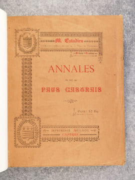 ANNALES DU PAYS CASTRAIS, DEPUIS LES TEMPS LES PLUS RECULES JUSQU’A NOS JOURS. . ESTADIEU MATHIEU (1821-1901).