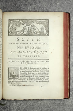 HISTOIRE DE LA VILLE DE TOULOUSE, AVEC UNE NOTICE DES HOMMES ILLUSTRES, UNE SUITE CHRONOLOGIQUE ET HISTORIQUE, DES EVEQUES ET ARCHEVEQUES DE CETTE ...