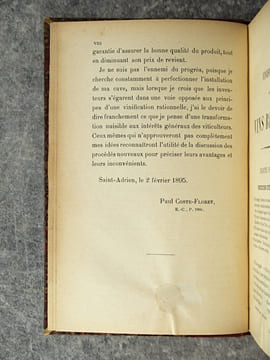 VINIFICATION DES VINS BLANCS. AVEC 36 FIGURES DANS LE TEXTE. . COSTE-FLORET PAUL (1843-1908).