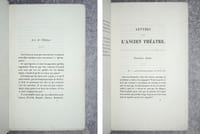 LES SOUVENIRS ET LES REGRETS DU VIEIL AMATEUR DRAMATIQUE. OU LETTRES D'UN ONCLE A SON NEUVEU SUR L'ANCIEN THÉÂTRE FRANÇAIS, DEPUIS BELLECOUR, LEKAIN, BRIZARD, PRÉVILLE, ARMAND, AUGER, FEULIE, PAULIN, BELMONT, GRANDVAL ; MESDAMES DUMESNIL, CLAIRON, LES DEUX SAINVAL, PRÉVILLE, HUS, DOLIGNY, BELLECOUR, FANNIER, JUSQU'À MOLÉ, LARIVE, MONVEL, VANHOVE, FLEURY, DÉSESSART, DAZINCOUR, DUGAZON; MESDAMES RAUCOURT, VESTRIS, CONTAT, OLLIVIER. OUVRAGE ORNÉ DE GRAVURES COLORIÉES, REPRÉSENTANT EN PIED, D'APRÈS LES MINIATURES ORIGINALES, FAITES D'APRÈS NATURE, DE FOËCH DE BASLE ET DE WHIRSKER, CES DIFFÉRENS ACTEURS DANS LES RÔLES OÙ ILS ONT EXCELLÉ.
