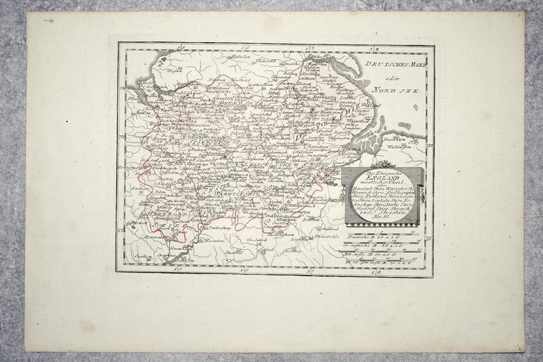 DES K&Ocirc;NIGREICH ENGLAND WESTLICHER THEIL, ODER HEREFORDSHIRE, WORCESTERSHIRE, WARWICKSHIRE, NORTHAMPTONSHIRE, RUTLANDSHIRE, LEICESTERSHIRE, ...