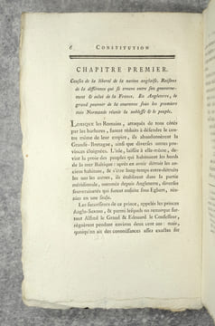 CONSTITUTION DE L’ANGLETERRE, OU ETAT DU GOUVERNEMENT ANGLAIS, COMPARE AVEC LA FORME REPUBLICAINE & AVEC LES AUTRES MONARCHIES DE L’EUROPE. PAR M DE ...