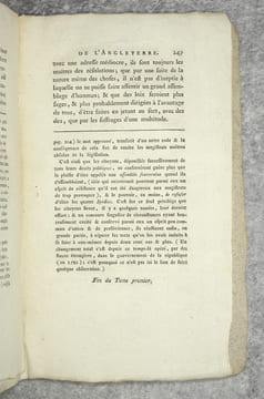 CONSTITUTION DE L’ANGLETERRE, OU ETAT DU GOUVERNEMENT ANGLAIS, COMPARE AVEC LA FORME REPUBLICAINE & AVEC LES AUTRES MONARCHIES DE L’EUROPE. PAR M DE ...