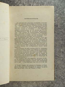 HISTOIRE DU COLLEGE DE CASTRES DES ORIGINES A 1840, D'APRES LES DOCUMENTS INEDITS. PAR A. POUX PROFESSEUR D'HISTOIRE AU COLLEGE. . POUX A.