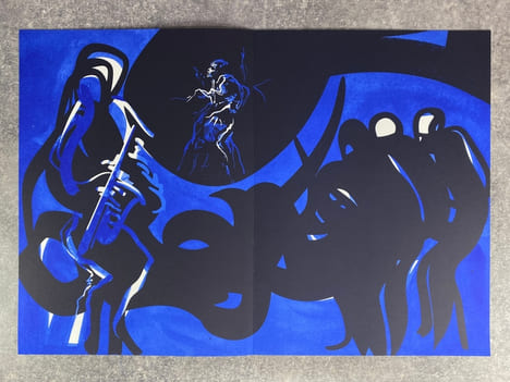 JAZZ. ILLUSTRE PAR RAYMOND MORETTI. TEXTE DE FRANK TENOT, AVEC UN POEME DE CLAUDE NOUGARO ET LA COLLABORATION DE MICHEL LEGRAND ET DANIEL FILIPACCHI. ...