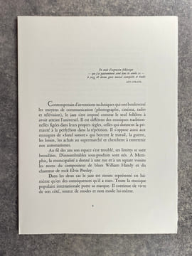 JAZZ. ILLUSTRE PAR RAYMOND MORETTI. TEXTE DE FRANK TENOT, AVEC UN POEME DE CLAUDE NOUGARO ET LA COLLABORATION DE MICHEL LEGRAND ET DANIEL FILIPACCHI. ...