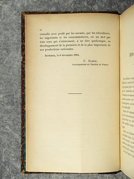 TRAITE DES MALADIES DES VINS. DESCRIPTION – ETUDE – TRAITEMENT. AVEC UNE PREFACE PAR U. GAYON. AVEC 13 PLANCHES HORS TEXTE ET 116 FIGURES DANS LE ...