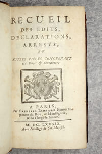 RECUEIL DES EDITS, DECLARATIONS, ARRETS, ET AUTRES PIECES CONCERNANT LES DUELS & RENCONTRES.