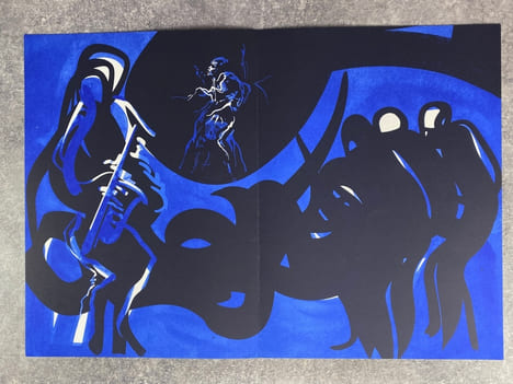 JAZZ. ILLUSTRE PAR RAYMOND MORETTI. TEXTE DE FRANK TENOT, AVEC UN POEME DE CLAUDE NOUGARO ET LA COLLABORATION DE MICHEL LEGRAND ET DANIEL FILIPACCHI. ...