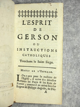 L'ESPRIT DE GERSON. . LE NOBLE EUSTACHE (BARON DE SAINT-GEORGES ET DE TENNELIERE. 1643-1711).