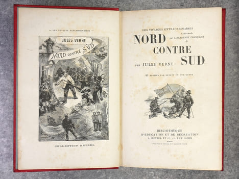 NORD CONTRE SUD. 85 DESSINS PAR BENETT ET UNE CARTE. . VERNE JULES. (1828-1905).