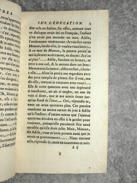 ADELE ET THEODORE, OU LETTRES SUR L'EDUCATION; CONTENANT TOUS LES PRINCIPES RELATIFS AUX TROIS DIFFERENS PLANS D'EDUCATION DES PRINCES, DES JEUNES ...