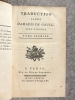 OEUVRES CHOISIES DU COMTE DE TRESSAN, AVEC FIGURES.. TRESSAN (LOUIS-ELISABETH DE LA VERGNE, COMTE DE. 1705-1783). 