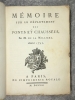 MEMOIRE SUR LE DEPARTEMENT DES PONTS ET CHAUSSEES, PAR M. DE LA MILLIERE. JANVIER 1790.. LA MILLIERE (ANTOINE-LOUIS DE. 1746-1803). 