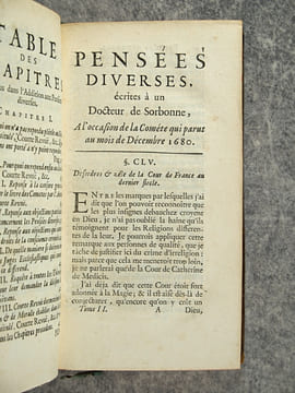 PENSEES DIVERSES, ECRITES A UN DOCTEUR DE SORBONNE, A L’OCCASION DE LA COMETE QUI PARUT AU MOIS DE DECEMBRE 1680. NOUVELLE EDITION CORRIGEE. . BAYLE ...