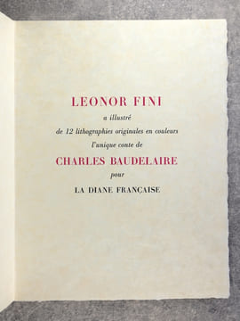 LA FANFARLO. ILLUSTRATIONS DE LEONOR FINI. . BAUDELAIRE CHARLES. (1821-1867).  
