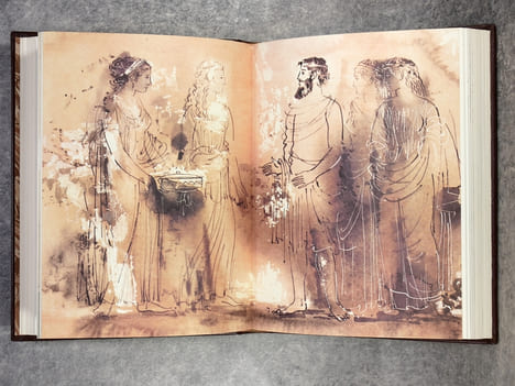 TRAGEDIES. TRADUCTION DE JACQUES LACARRIERE. ILLUSTRATIONS DE GEORGES VARLAMOS. . SOPHOCLE. (VERS 495-406 AVT J.C.).