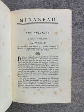 MIRABEAU. . BARTHOU LOUIS (1862-1934).