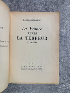 LA FRANCE APRES LA TERREUR. 1795-1799.