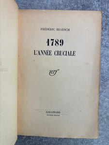 1789. L'ANNEE CRUCIALE.