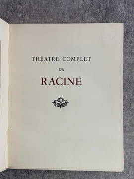THEATRE COMPLET. ILLUSTRE PAR JACQUES GRANGE. INTRODUCTION DE J. J. BROUSSON. . RACINE. (JEAN. 1639-1699).