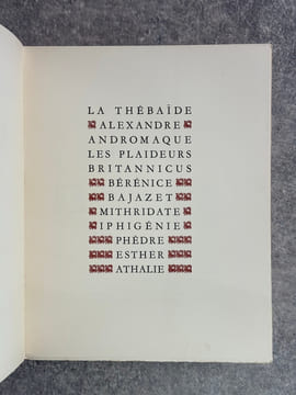 THEATRE COMPLET. ILLUSTRE PAR JACQUES GRANGE. INTRODUCTION DE J. J. BROUSSON. . RACINE. (JEAN. 1639-1699).
