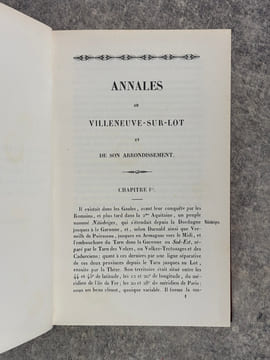 ANNALES DE VILLENEUVE-SUR-LOT ET DE SON ARRONDISSEMENT, REMONTANT AU REGNE DES DEUX DERNIERS ROIS NITIOBRIGES, AVEC CHARTES, TITRES ET AUTRES ...