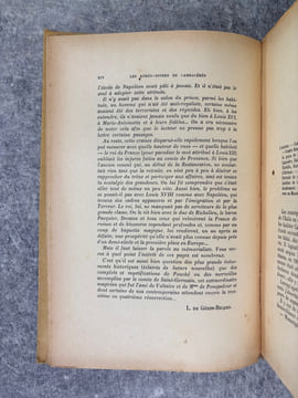LES APRES-DINERS DE SAS CAMBACERES. SECOND CONSUL. PRINCE ARCHICHANCELIER DE L’EMPIRE. DUC DE PARME, ETC...OU REVELATIONS DE PLUSIEURS GRANDS ...