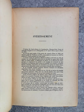LES APRES-DINERS DE SAS CAMBACERES. SECOND CONSUL. PRINCE ARCHICHANCELIER DE L’EMPIRE. DUC DE PARME, ETC...OU REVELATIONS DE PLUSIEURS GRANDS ...