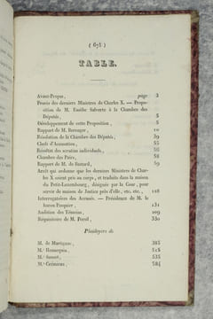 PROCES DES DERNIERS MINISTRES DE CHARLES X, PRECEDE DU RAPPORT DE M. BERENGER, MEMBRE DE LA CHAMBRE DES DEPUTES ET DE LA COMMISSION D'ACCUSATION, ET ...