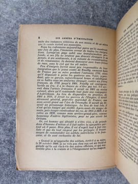 DIX ANNEES D’EMIGRATION. AVEC UNE INTRODUCTION PAR LOUIS THOMAS. . NEUILLY (ANGE, ACHILLE, THOMAS, COMTE DE. 1777-1863).