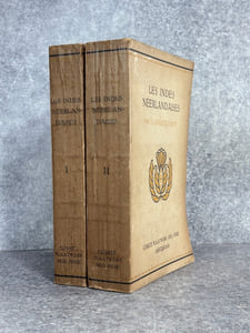 LES INDES NEERLANDAISES. LEUR ROLE DANS L'ECONOMIE INTERNATIONALE. PREFACE DE EDOUARD HERRIOT. OUVRAGE ORNE DE 32 BOIS GRAVES ET AGREMENTE DE 205 PLANCHES HORS TEXTE AINSI QUE D'UNE CARTE EN COULEURS DES INDES NEERLANDAISES ET DE JAVA.