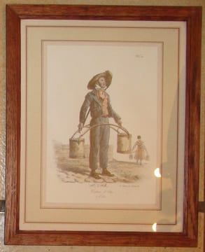 PORTEUR D'EAU. "A L'EAU". (DE LA SERIE "LES CRIS DE PARIS. 45"). VERNET CARLE, D'APRES. (1758-1836).