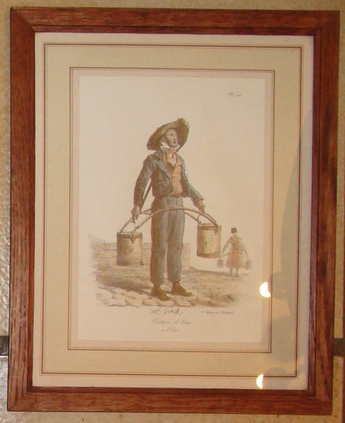 PORTEUR D'EAU. "A L'EAU". (DE LA SERIE "LES CRIS DE PARIS. 45"). VERNET CARLE, D'APRES. (1758-1836).