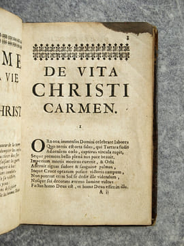 DE VITA CHRISTI CARMEN E LATINO VIRI ILLUSTRISSIMI D. ARNALDI ANDILLII. LATINUM REDDITUM A IOANNE MONTACUTO.. ARNAULD D'ANDILLY ROBERT. (1589-1674).