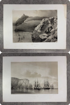 SAINTE-HELENE. TRANSLATION DU CERCUEIL DE L’EMPEREUR NAPOLEON A BORD DE LA FREGATE LA BELLE-POULE. HISTOIRE ET VUES PITTORESQUES DE TOUS LES SITES DE ...