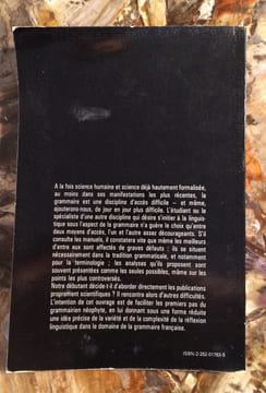 LA GRAMMAIRE. LECTURES. NOUVEAU TIRAGE. . ARRIVE MICHEL ET CHEVALIER JEAN-CLAUDE.