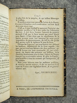 DISCOURS DE M. DUMOURIEZ, CI-DEVANT MINISTRE DES AFFAIRES ETRANGERES, ACTUELLEMENT MINISTRE DE LA GUERRE, A L’ASSEMBLEE NATIONALE, SEANCE DU 13 JUIN ...