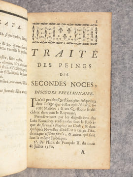 TRAITE DES PEINES DES SECONDES NOCES. PAR FEU NOBLE LOUIS ASTRUC, PROFESSEUR EN DROIT FRANCAIS DE L'UNIVERSITE DE TOULOUSE. . ASTRUC LOUIS.