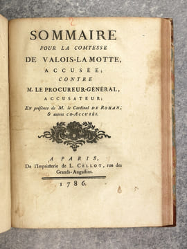 MEMOIRE POUR LOUIS-RENE-EDOUARD DE ROHAN, CARDINAL DE LA SAINTE EGLISE ROMAINE, EVEQUE & PRINCE DE STRASBOURG, LANDGRAVE D’ALSACE, PRINCE-ETAT ...